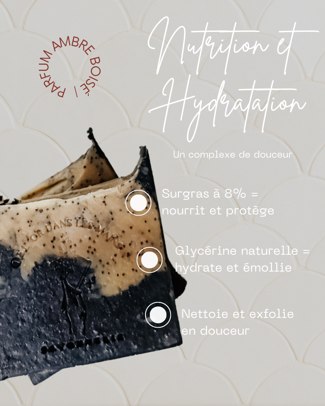 L'âme du nord - Ambre boisé - Exfoliant et détoxifiant